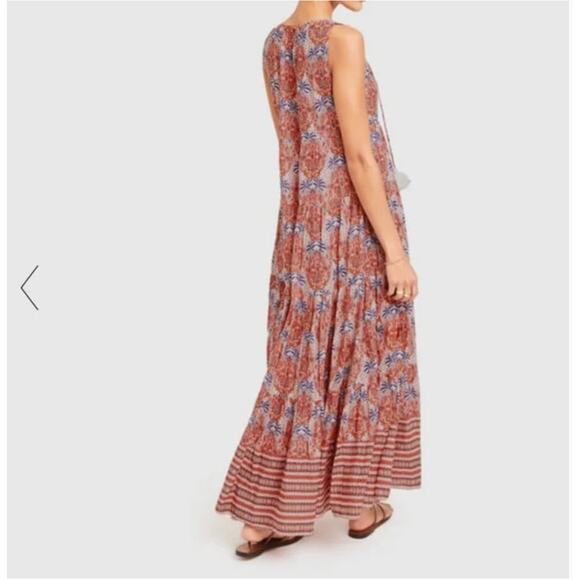 Cara Cara Grace Maxi Sleeveless Palm Medallion Pattern Dress Women's Size M/L - Picture 3 of 9